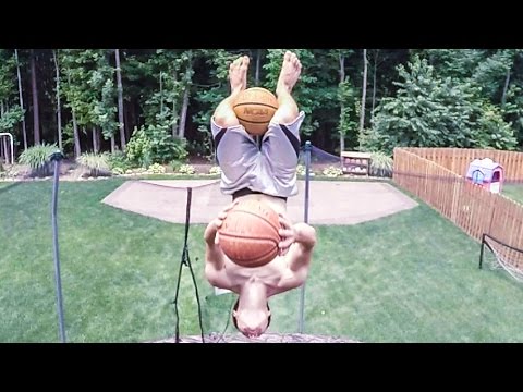 Two flips Two basketballs One incredible trick shot