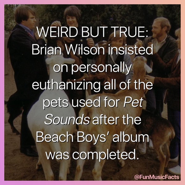 Beach Boys Fake Music Facts about euthanizing the pets on pet sounds