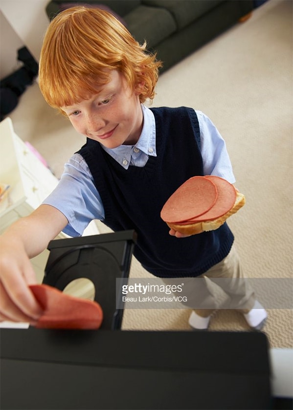 WTF stock photos bologna in the cd player