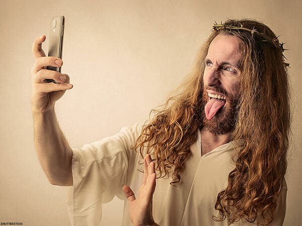 WTF stock photos jesus takes a selfie