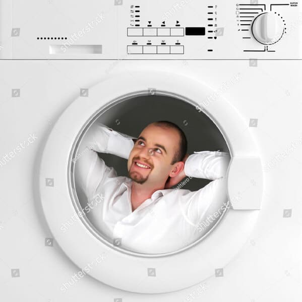 WTF stock photos man in a dryer