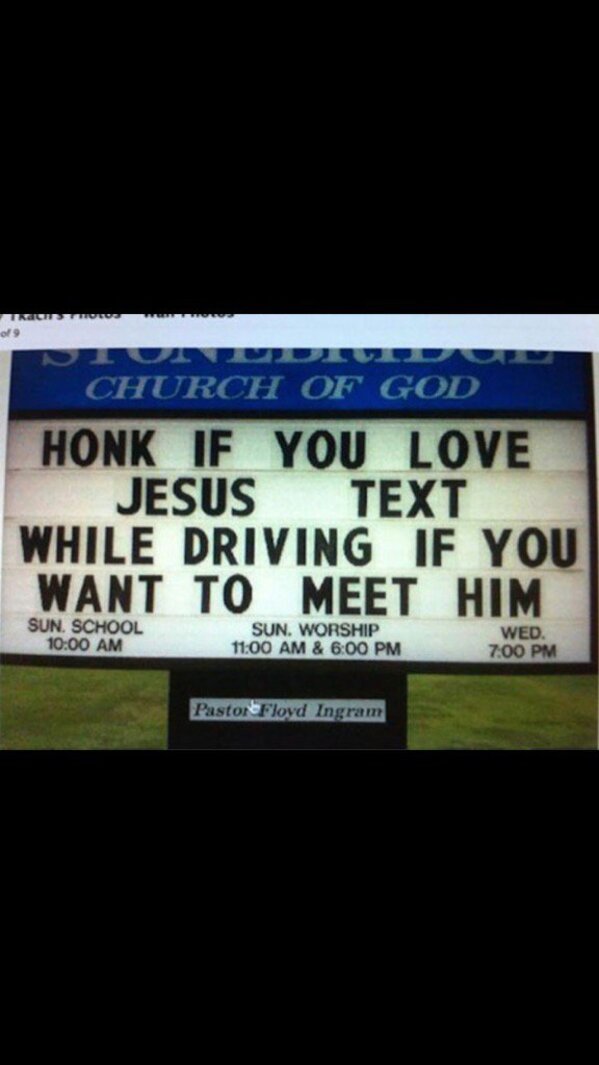 Funny church signs, humorous signs, jokes about god and church, clean humor