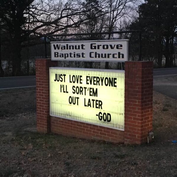 Funny church signs, humorous signs, jokes about god and church, clean humor