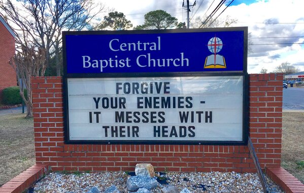 Funny church signs, humorous signs, jokes about god and church, clean humor