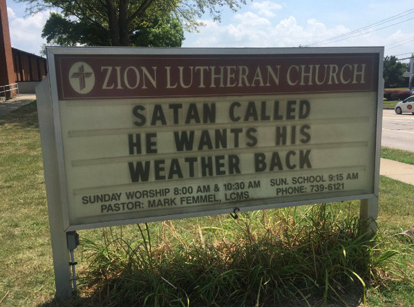 Funny church signs, humorous signs, jokes about god and church, clean humor