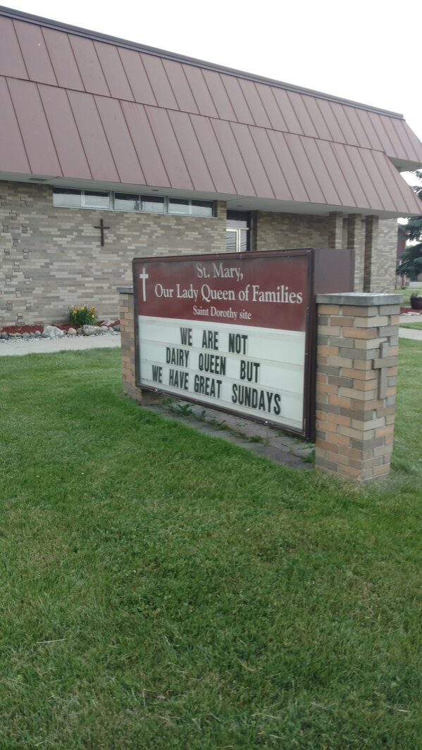 Funny church signs, humorous signs, jokes about god and church, clean humor