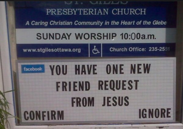 Funny church signs, humorous signs, jokes about god and church, clean humor