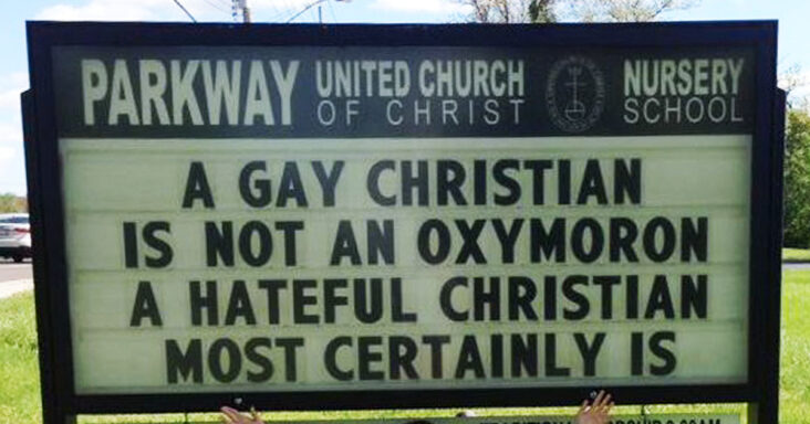 a gay christian is not an oxymoron but a hateful christian certainly is