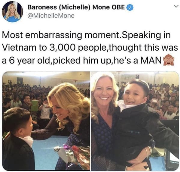 Tweet where woman held up a boy who turned out to be a short man, That awkward moment, best secondhand awkwardness 2020, embarrassing moments 2020, sad funny true stories, rejections