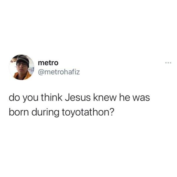 toytathon tweet jesus funny Christmas memes, funniest Christmas memes, xmas memes, Christmas memes 2020, funniest x-mas memes, funny Christmas jokes, funny Christmas tweets