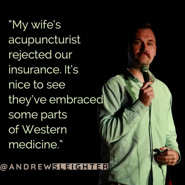 Funny standupshots, comedians telling jokes with text