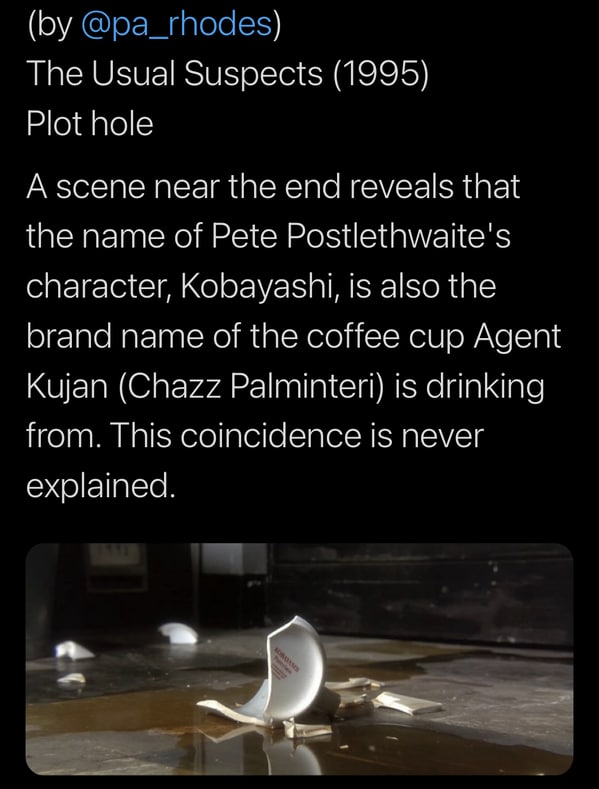 funny fake movie goofs, twitter account trolls film nerds