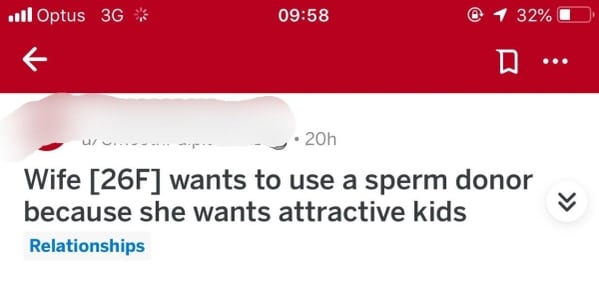woman wants a sperm donor because husband is ugly, funny entitled people stories