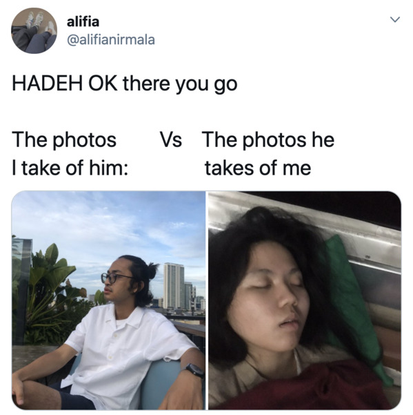 Boyfriends take pictures of girlfriends, twitter, tweets, Pics I take of my boyfriend vs pics he takes of me, funny bad photos taken by boyfriends