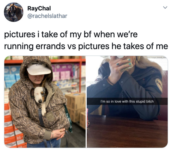 Boyfriends take pictures of girlfriends, twitter, tweets, Pics I take of my boyfriend vs pics he takes of me, funny bad photos taken by boyfriends