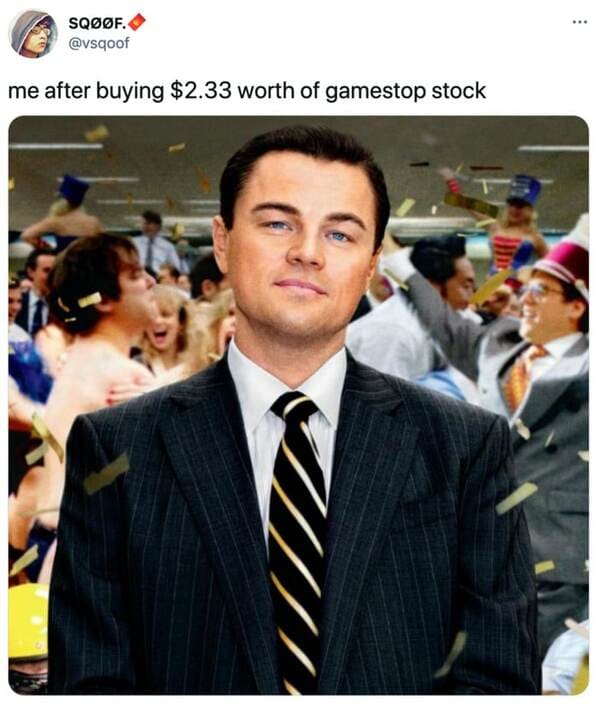 Funny tweets, reddit, stock market, GameStop, funny twitter response to GameStop squeeze, short stock, selling short, wallstreetbets, funny stock market memes, jokes about GameStop