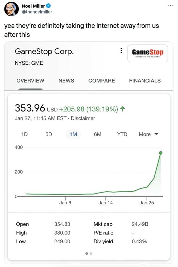 Funny tweets, reddit, stock market, GameStop, funny twitter response to GameStop squeeze, short stock, selling short, wallstreetbets, funny stock market memes, jokes about GameStop