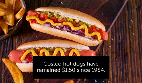 costco hotdogs remain a dollar fifty, random facts