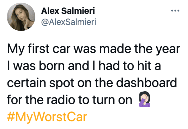 My worst car, Jimmy Fallon hashtag games, twitter challenges, best jimmy Fallon tweets, funny twitter answers to Jimmy Fallon, comedians share worst car stories