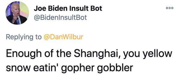 Joe Biden's Insult Bot Will Roast Anyone Who Messes With The President (25  Tweets)