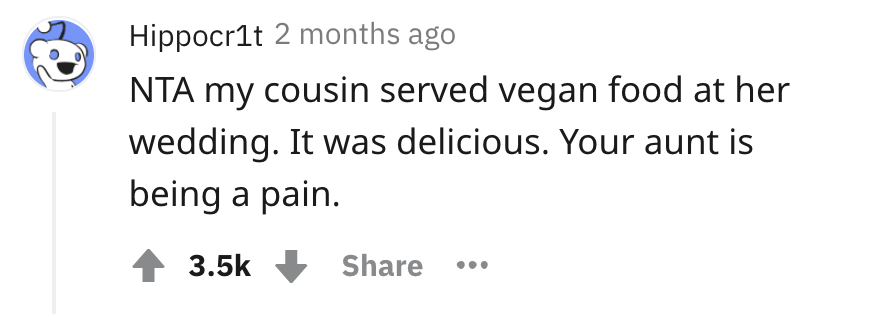 AITA Vegan wedding, picky eater uncle story, wedding horror stories, reddit am I the asshole post, funny wedding planning story, vegans, meat eaters, rude wedding guests, nta, not the asshole