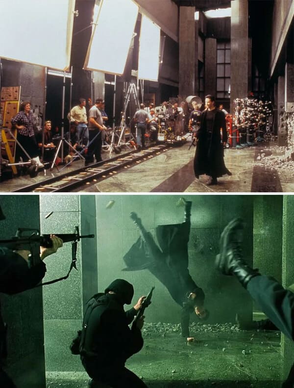 Behind-the-scenes movies tricks, illusions used in movies, special effects, cool, interesting, film trivia, photos revealing the magic of cinema