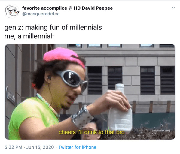 Millennials gen z memes, funny roasts of millennials, get z mean to millennials, generational war, funny memes about millennials, funny roast jokes