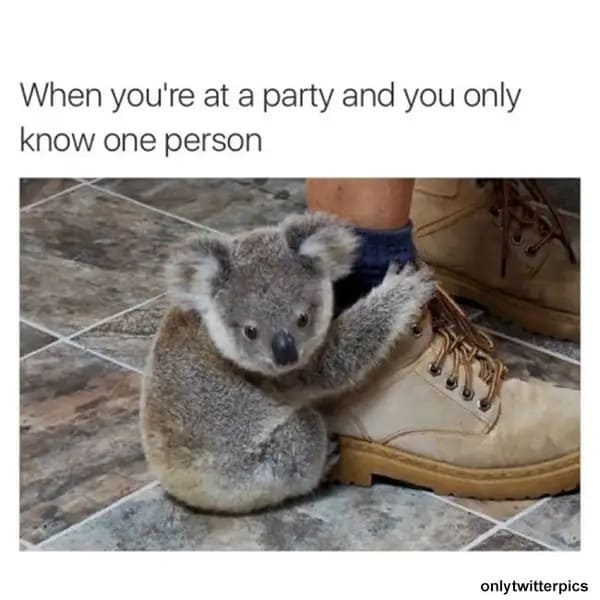 you only know one person social anxiety meme