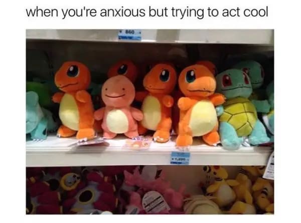trying to act cool anxiety meme