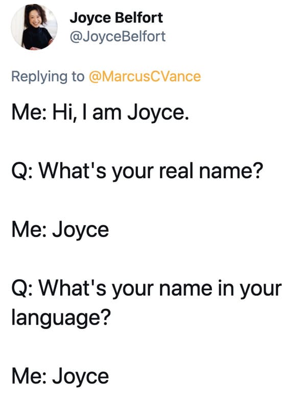 Problems with your own first name, weird names, easy to pronounce names, getting name wrong, forgetting name, strange real names, stories of problems with own name, twitter, tweets, funny stories