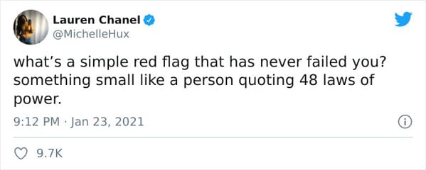 Relationship red flags, funny tweets about red flags, relatable tweets, twitter thread about red flags, narcissists, viral twitter thread