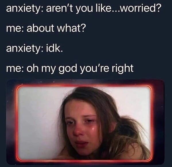 Self-deprecating memes, funny and dark jokes, funny posts about depression and anxiety, funny pics, humor about sadness, finding something funny about being messed up, sad, lol, pics