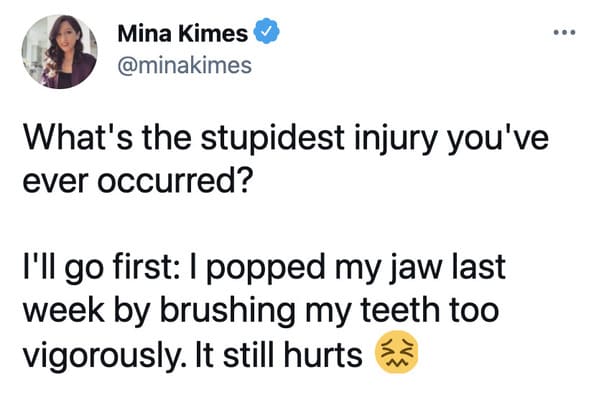 funny injuries, tweets, hurt in dumb way