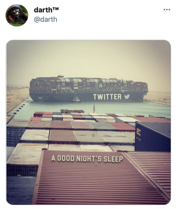 Funny Suez Canal memes, tweets about the stuck ship, boat stuck in the water, evergreen boat, shipping freight stuck in Egypt, funny hilarious pics of boat stuck