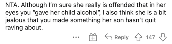 Am I the asshole, serving red wine, red wine sauce kid, red wine in pasta sauce alcohol content, child wine coworker story, AITA, reddit