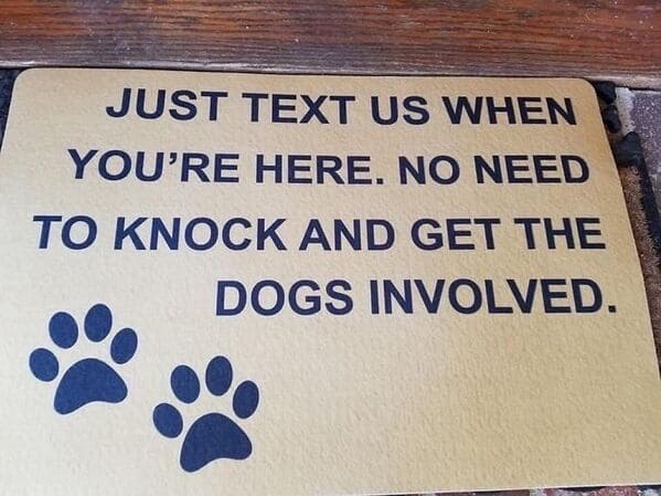 Funny doormats, funny pics from houseguests, r funny, reddit, jokes, dog jokes, weird signs, houseguests not feeling welcome, hilarious signs outside house, lol