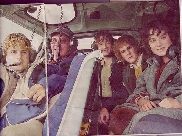 the lord of the rings cast in a helicopter, Funny Fake history photos, r fakehistoryporn, facts about history that are not true, false textbook photos, historical pics with funny captions, lol, jokes, old photos with hilarious explanations, funny pics