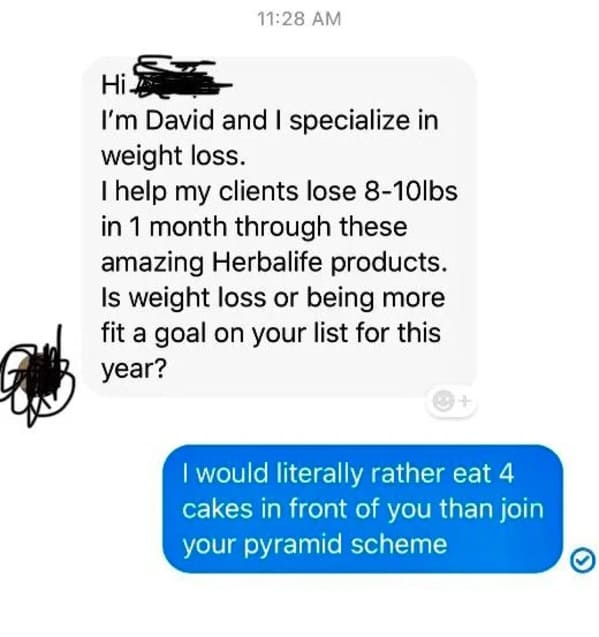 Funny multi-level marketing scheme revenge roast reddit thread, Reddit anti mlm, hilariously mean jokes about MLM, monat, Facebook scammers, stopping scams, pyramid schemes, Karens, huns