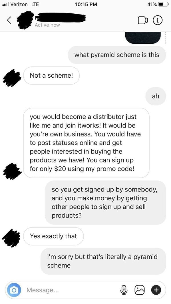 Funny multi-level marketing scheme revenge roast reddit thread, Reddit anti mlm, hilariously mean jokes about MLM, monat, Facebook scammers, stopping scams, pyramid schemes, Karens, huns