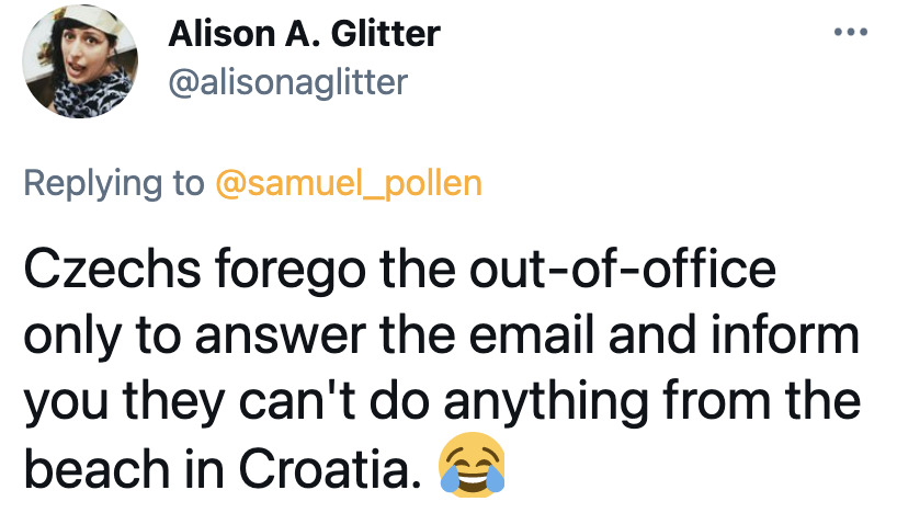 Americans discuss work ethic in other countries, America vacation time issues, European countries out of office message, funny viral tweet about work ethics, Americans are overworked and underpaid