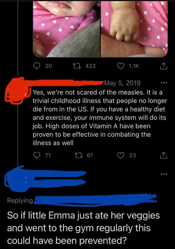 Anti-vaxxers destroyed by internet comments, funny vaccine comments, people who comment on anti vaxx moron posts, insane people on Facebook who won’t take the vaccine, funny takedowns of antivaxx people, reddit, funny pics