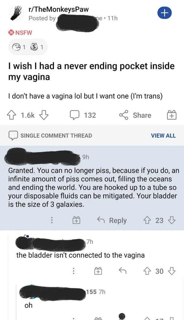 Bad women’s anatomy, funny wrong men talking about women’s bodies, r badwomensanatomy, mansplaining, funny reddit posts about the body, basic biology