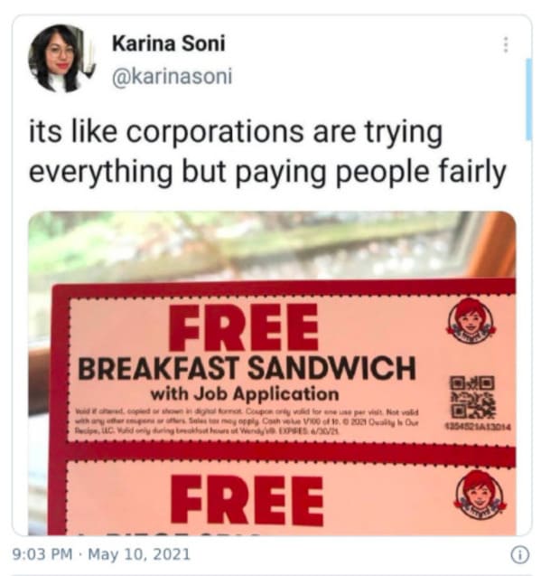 Employees make signs and memes about how nobody wants to work anymore, tweets about general strike, horrible bosses, bad boss passive aggressive signs, employers who suck, minimum wage, no one wants to work, we are closed signs, covid strike, funny memes