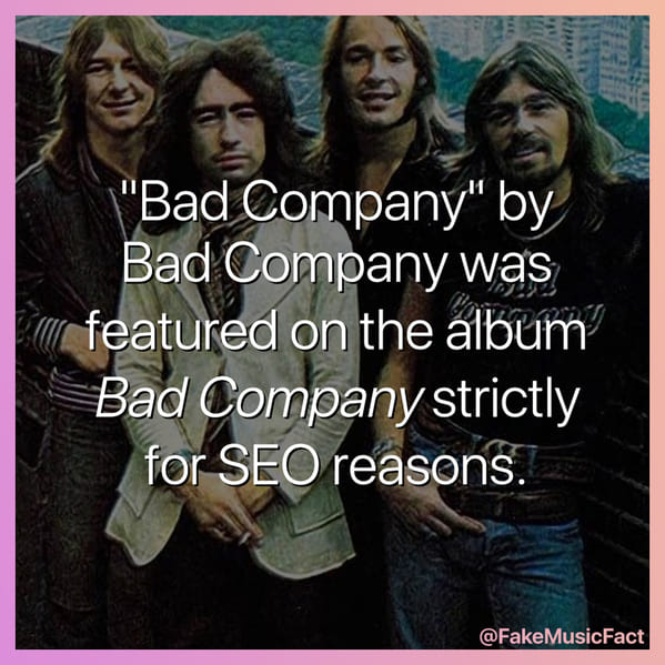 Fake Music Facts Instagram, funny memes about bands, fake history, fake music history, hilarious memes, fakemusicfact, instagram, comedy, lol, jokes, memes, musicians