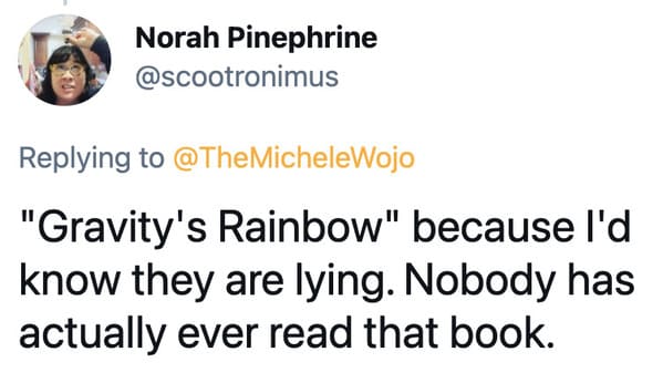 Favorite book red flag viral twitter thread, tweets about favorite novels, books that are red flags, novels, reading, dating, single, people who judge other people’s taste in literature, viral tweet