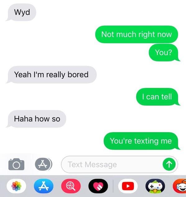 Funny self own texts, people roast themselves over text messages, mean texts, funny text exchange, reddit, suicidebywords