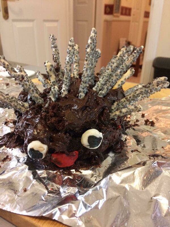 Hedgehog cake fails, nailed it, cakes with threatening auras, funny pictures of terrible bakers, funny meme, cakes, baking, lol