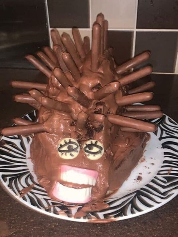 Hedgehog cake fails, nailed it, cakes with threatening auras, funny pictures of terrible bakers, funny meme, cakes, baking, lol