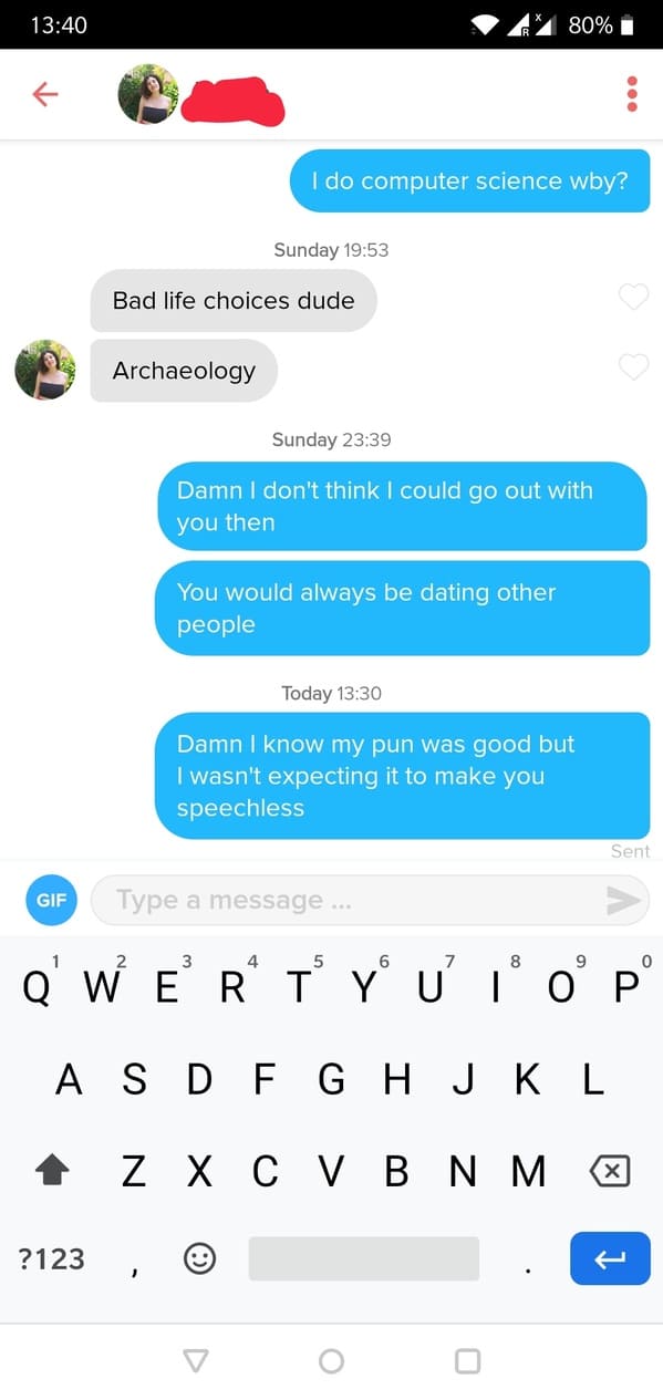 Puns on tinder that actually worked, funny dating app conversations, screenshots of tinder messages, funny weird tinder name puns, dad jokes