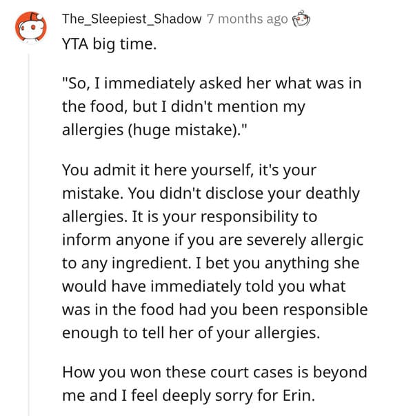 Vegan roommate sued story, cooked vegan food and poisoned roommate, allergies, AITA, Reddit, am I the asshole, felony charges for vegan food cooking
